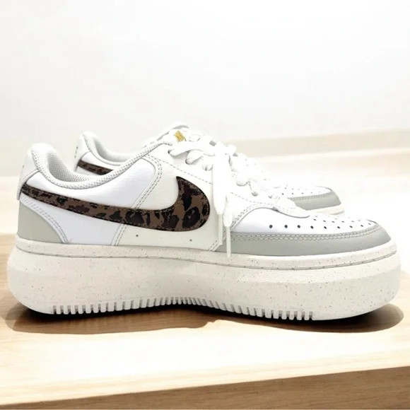 Women's Nike Court Vision Alta - White/Brown - Size 9.5